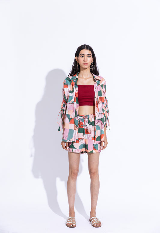 Printed Azalea Debbie Top & Shorts Set