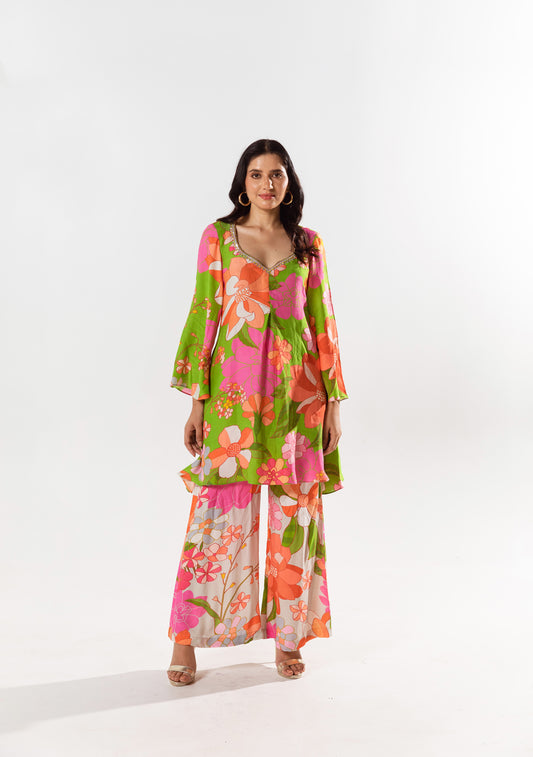 Marnie Floral Print Kurta Pant Set