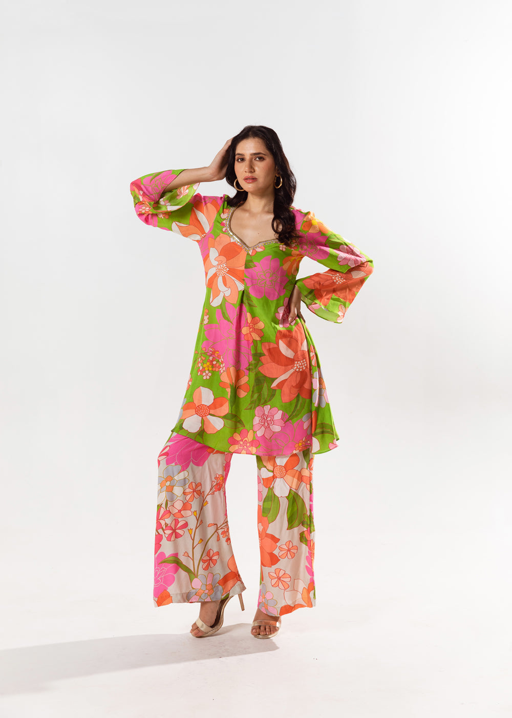 Marnie Floral Print Kurta Pant Set