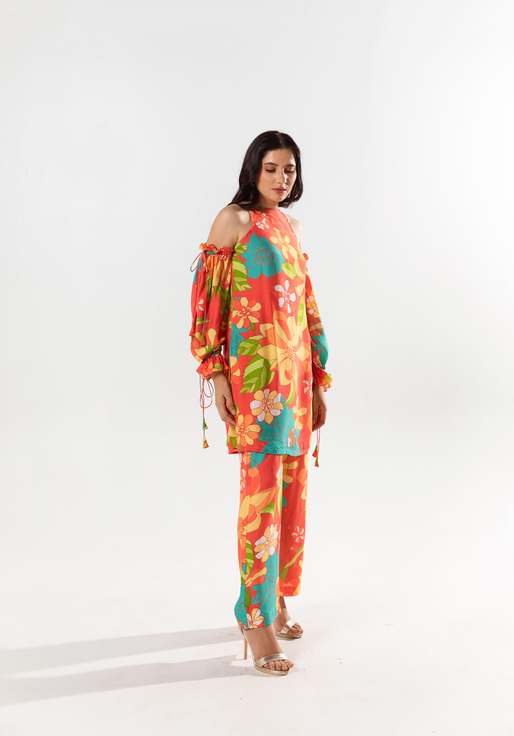 Kimi Flora Bloom Print Top Pant Set