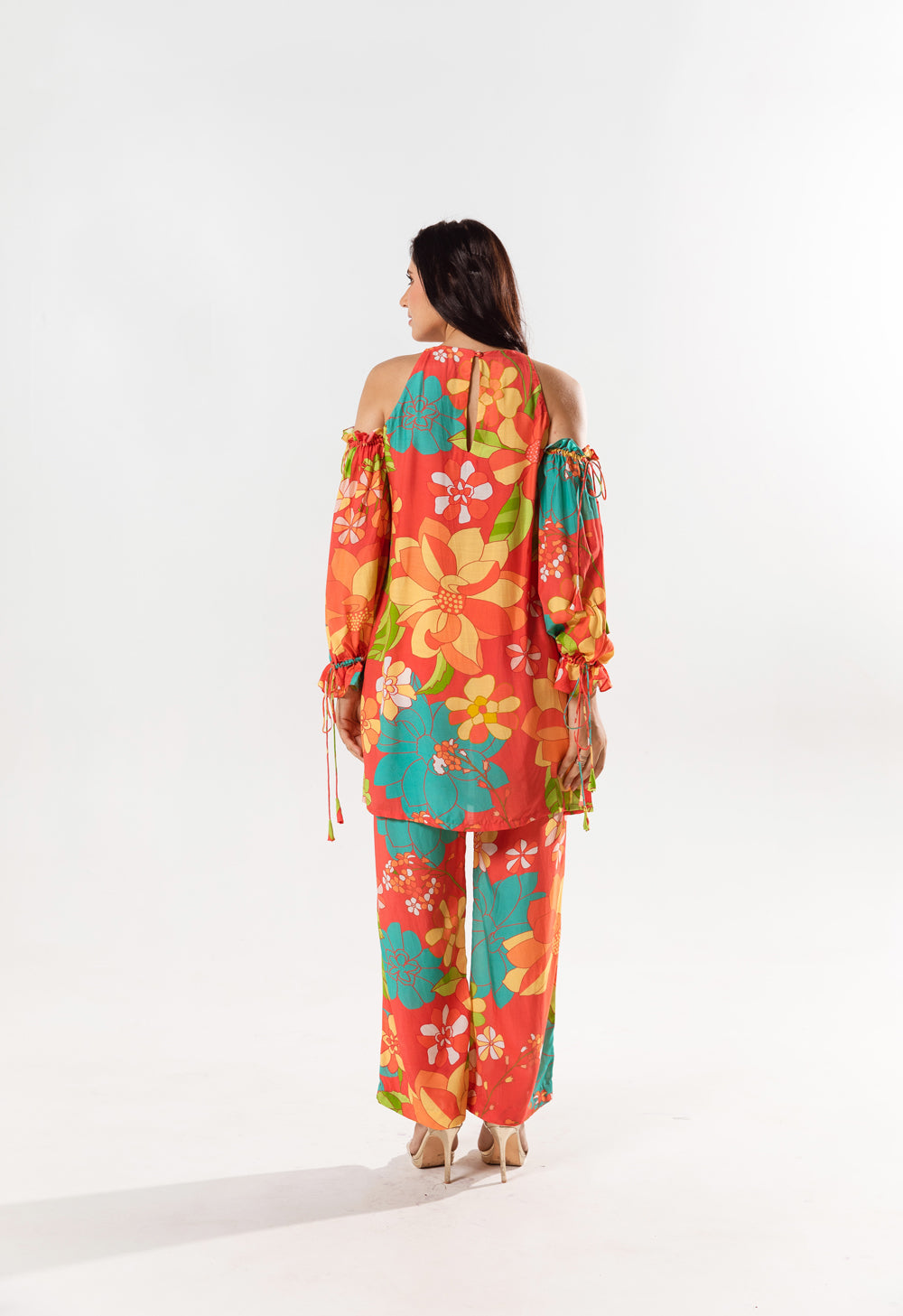 Kimi Flora Bloom Print Top Pant Set