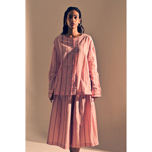 Pink Box Pleated Culottes