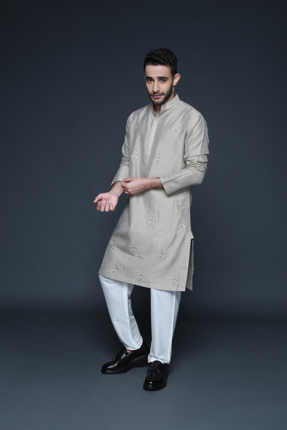 Stone Grey Kurta Set