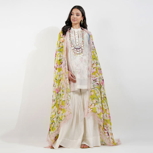 Shabby Chic Floral Gharara Set