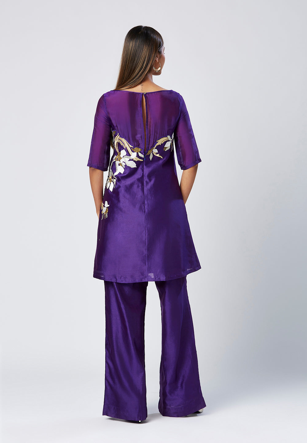 Embroidered Tunic And Pant Set