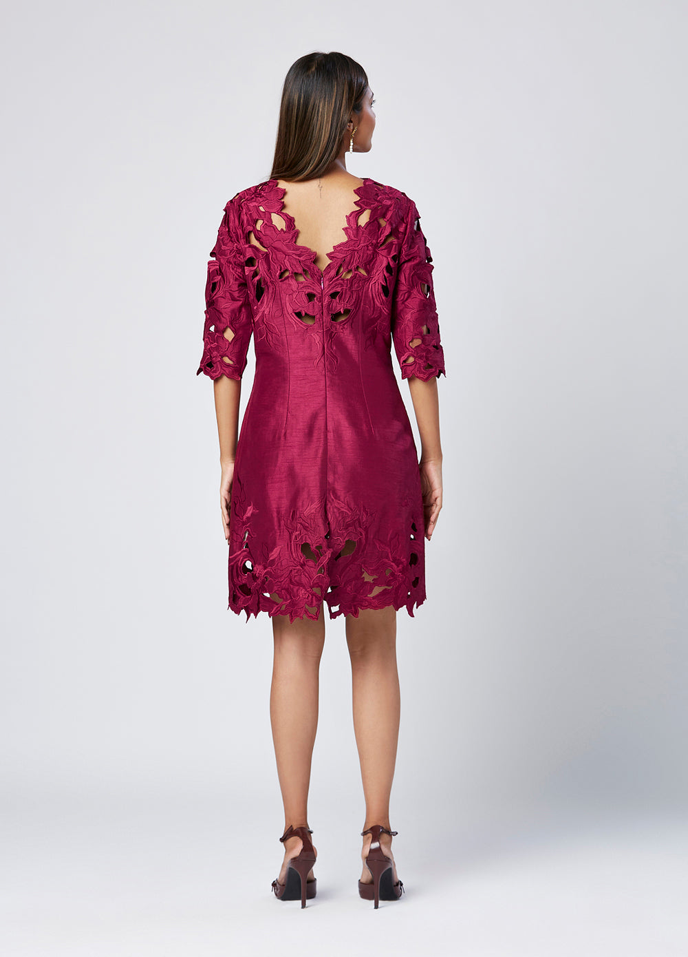 Embroidered Cutwork Short  Dress