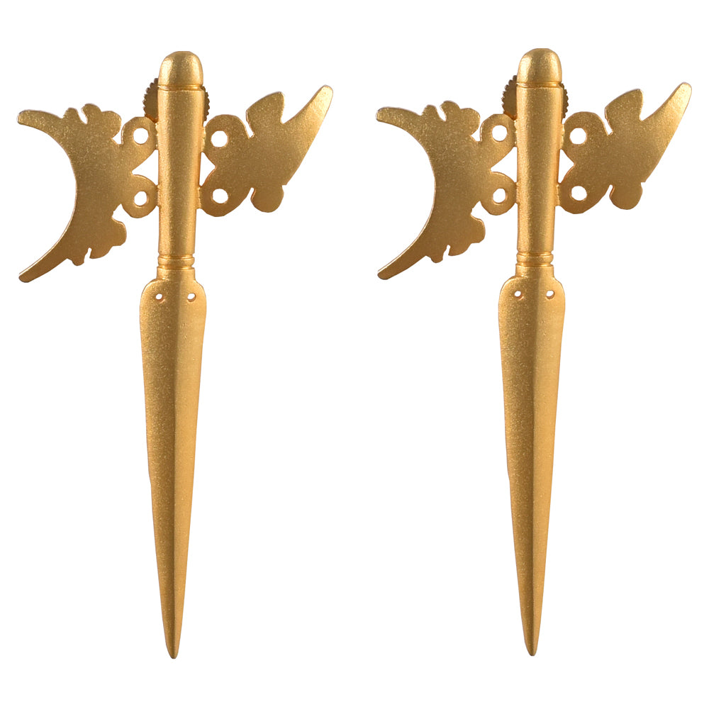 Gold Plated Cut-out Greek Earrings