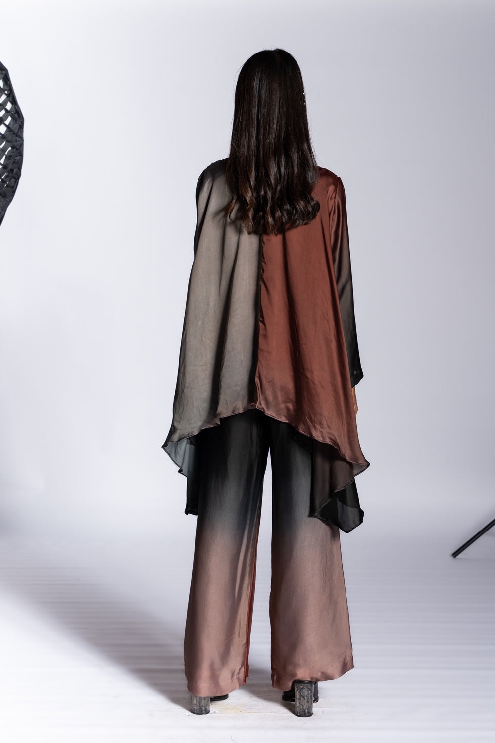Ombre Asymmetrical Top with Pants