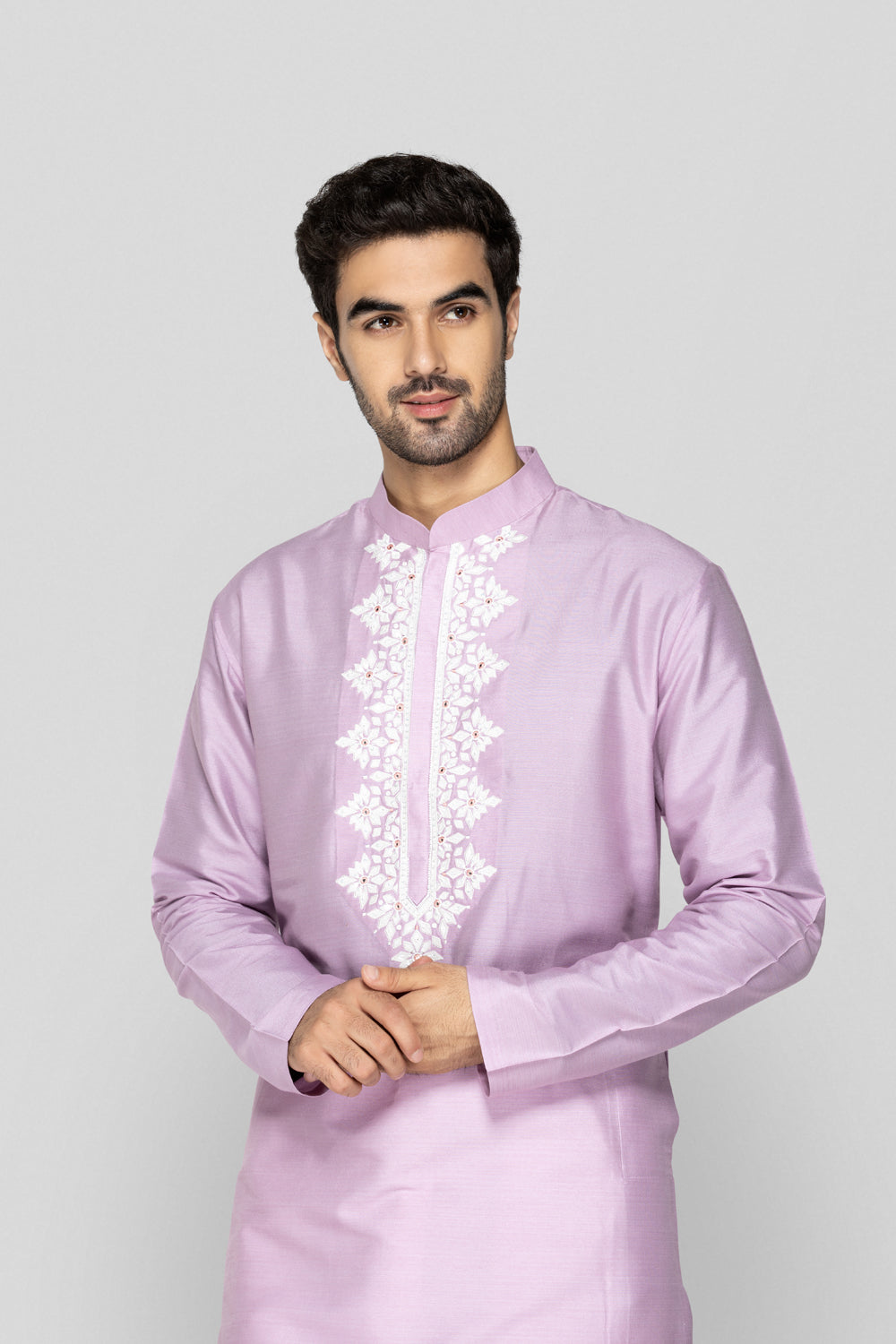 Lavender Applique Kurta Set