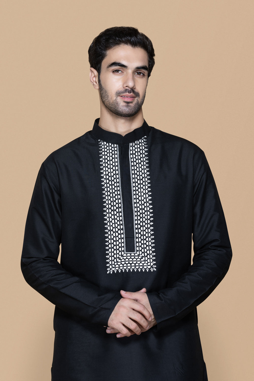 Black Jennifer Silk Kurta Set