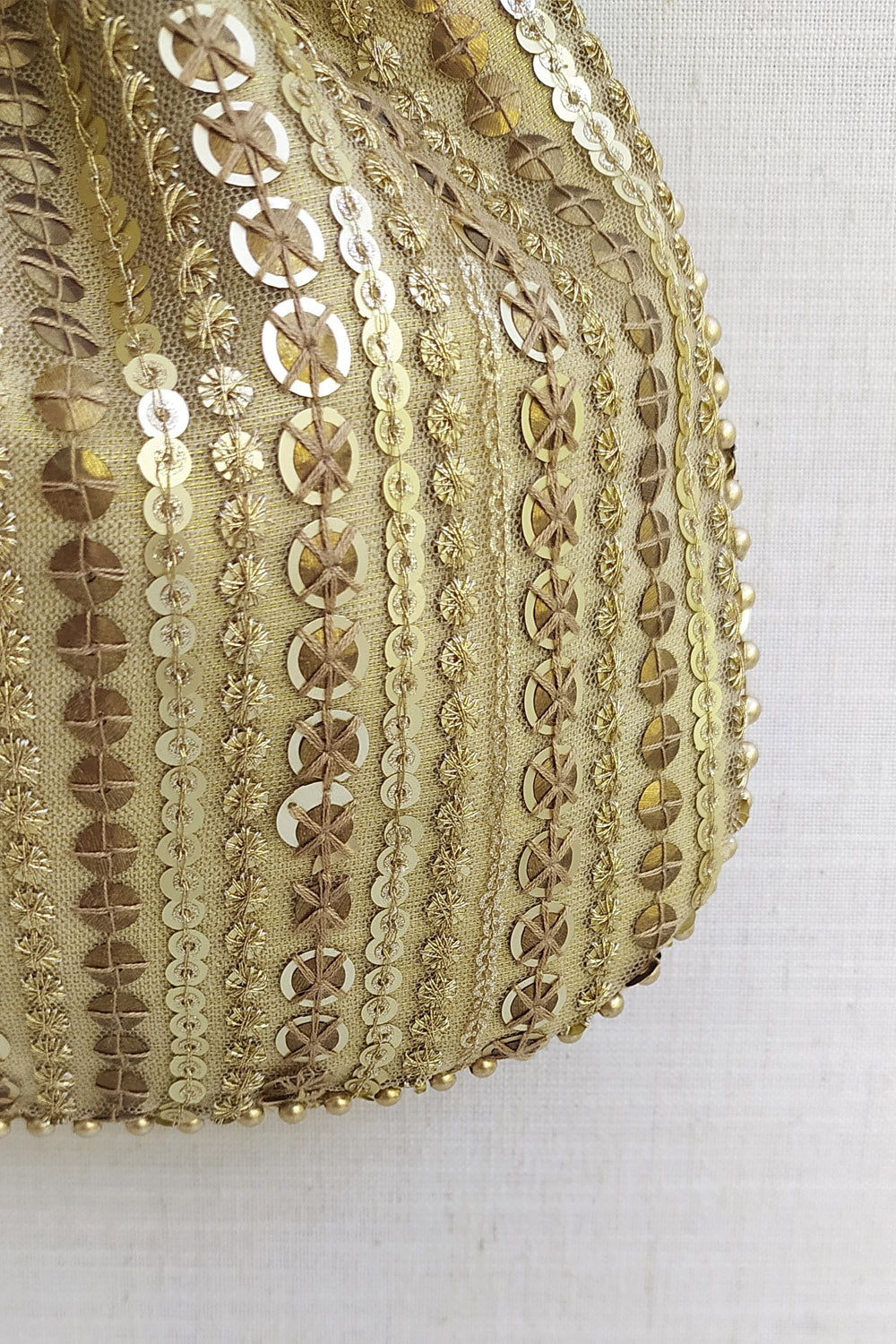 Antique Gold Sequin Potli Bag