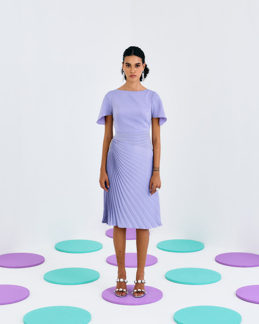 Lilac Timeless Pleated Dress