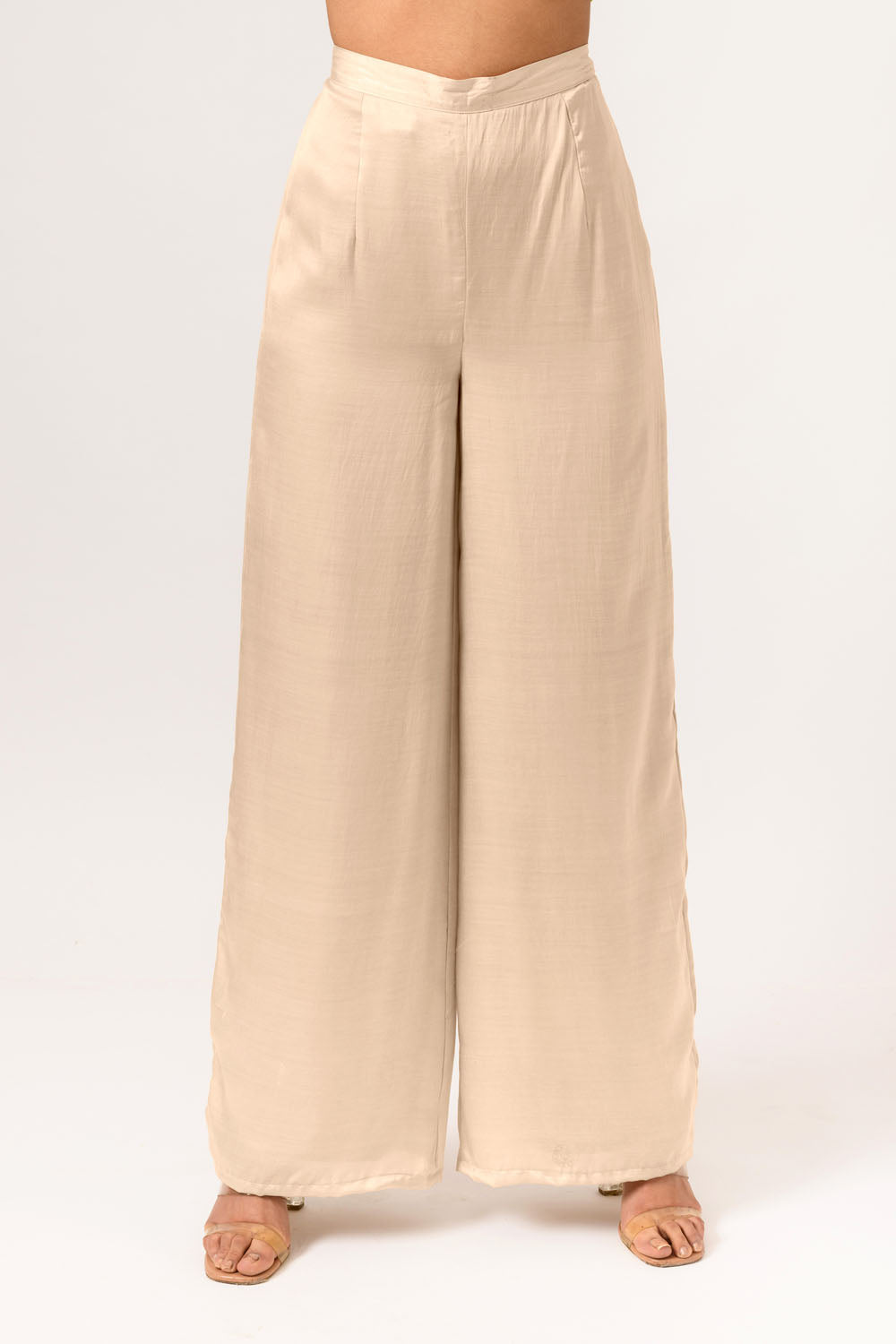 Ecru-Wide Legged Pants