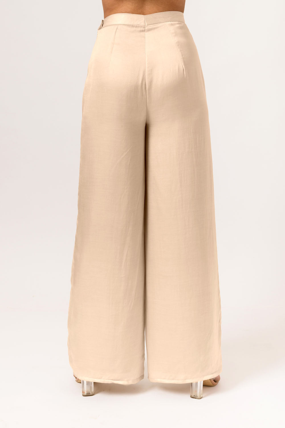 Ecru-Wide Legged Pants