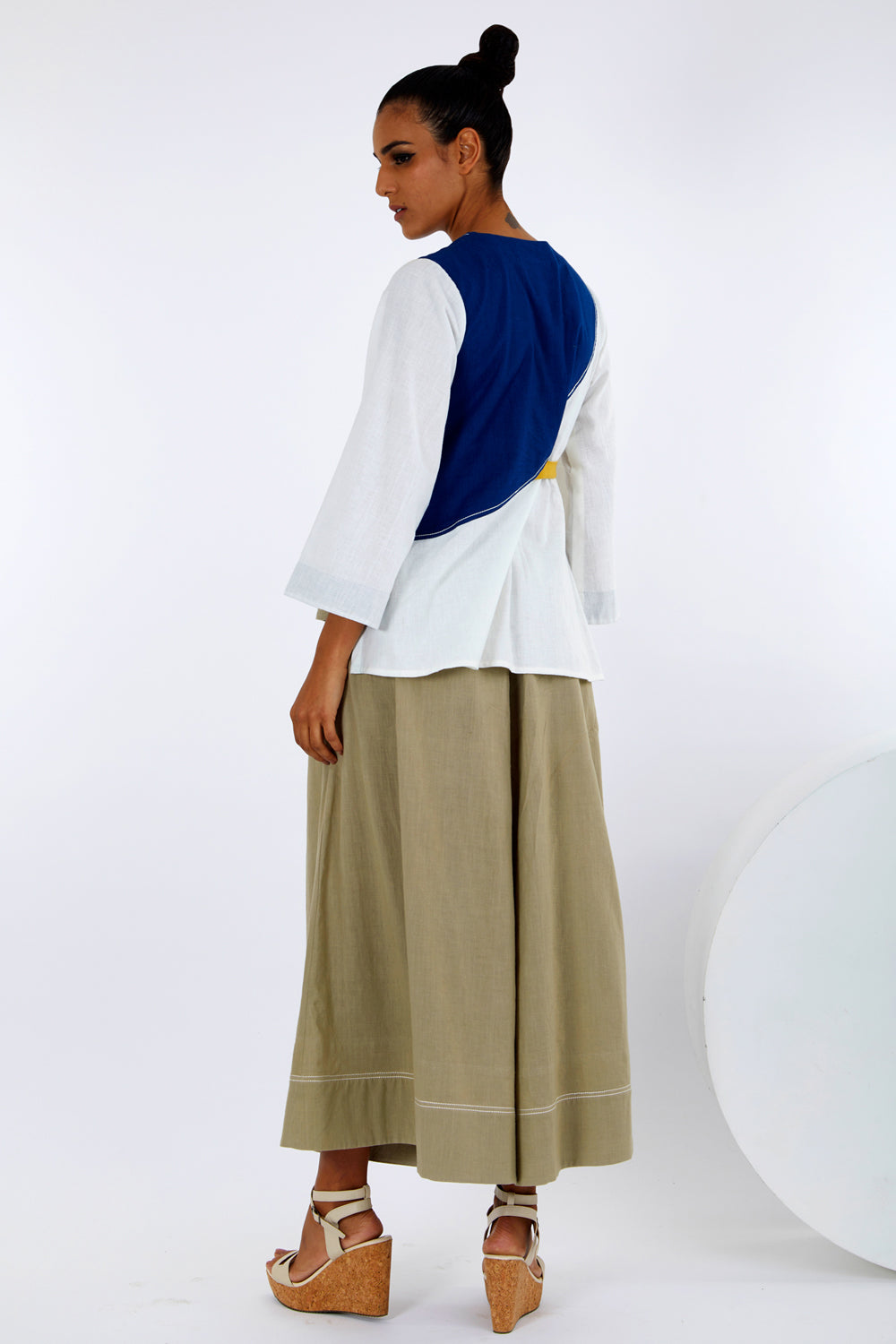 Overlap Belted Top