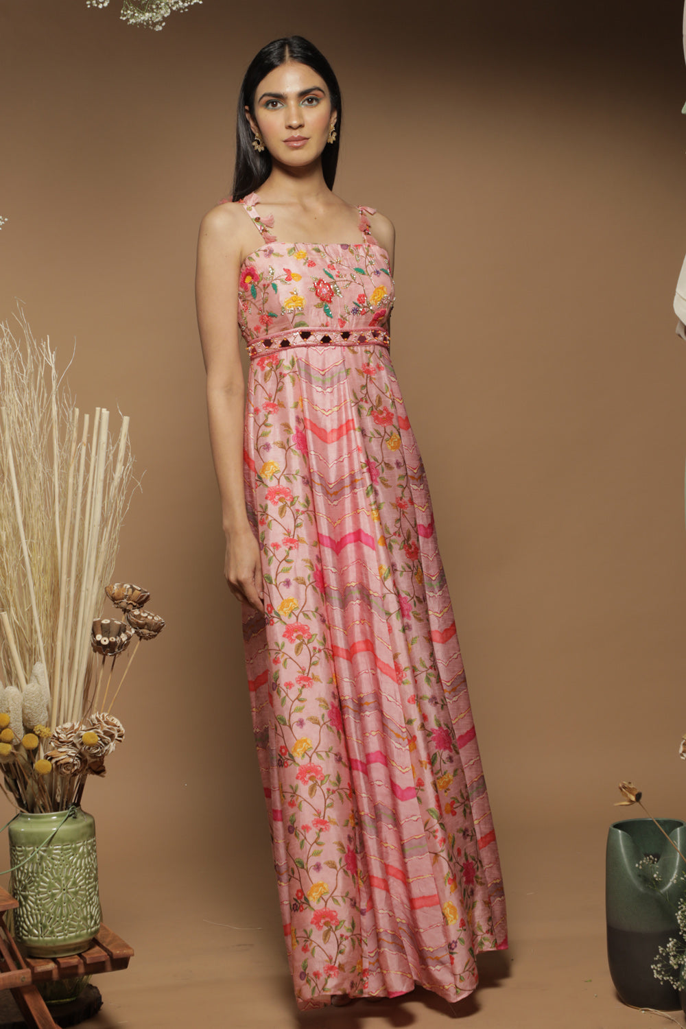 Floral Emroidered Maxi Dress