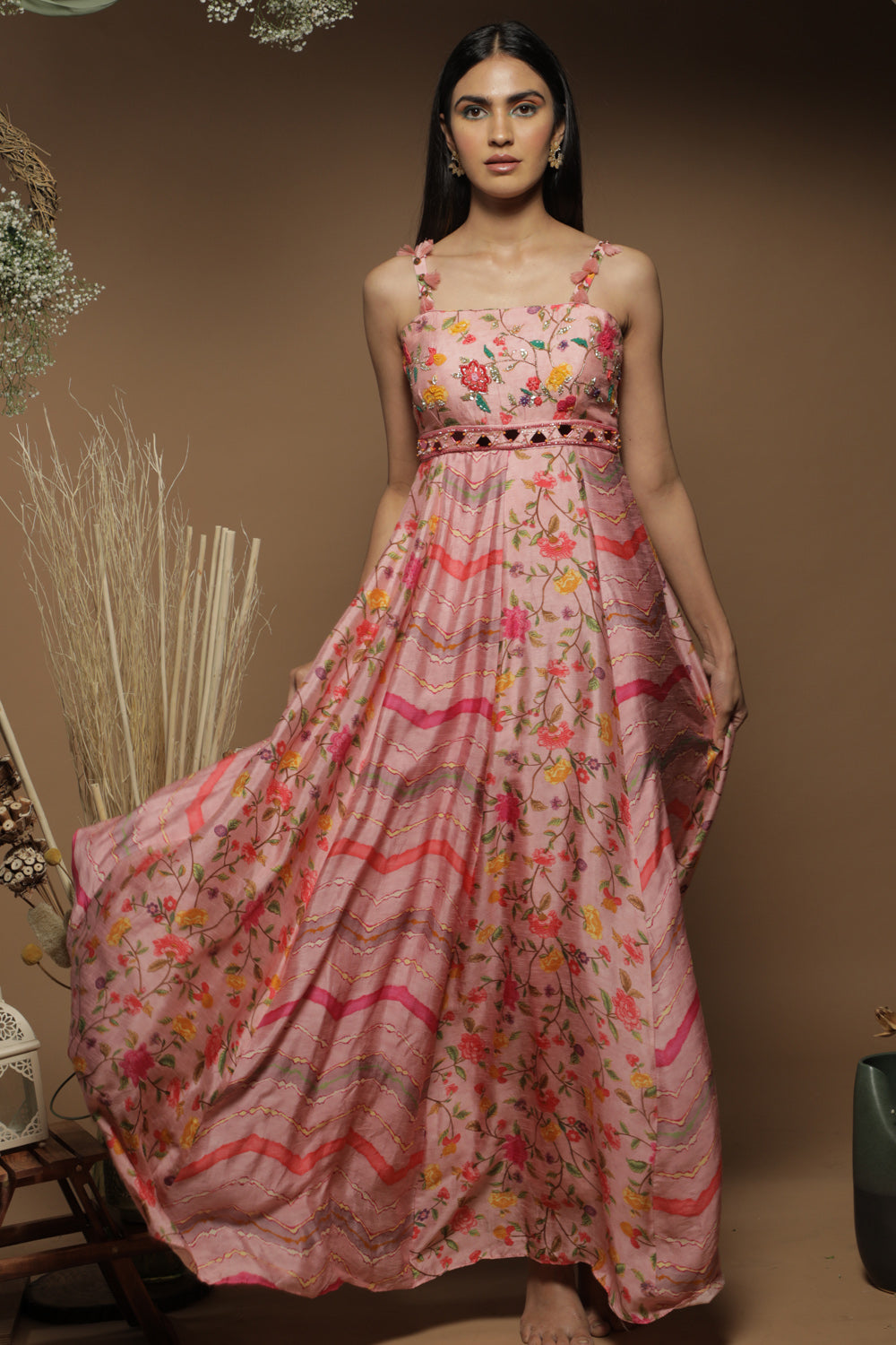 Floral Emroidered Maxi Dress