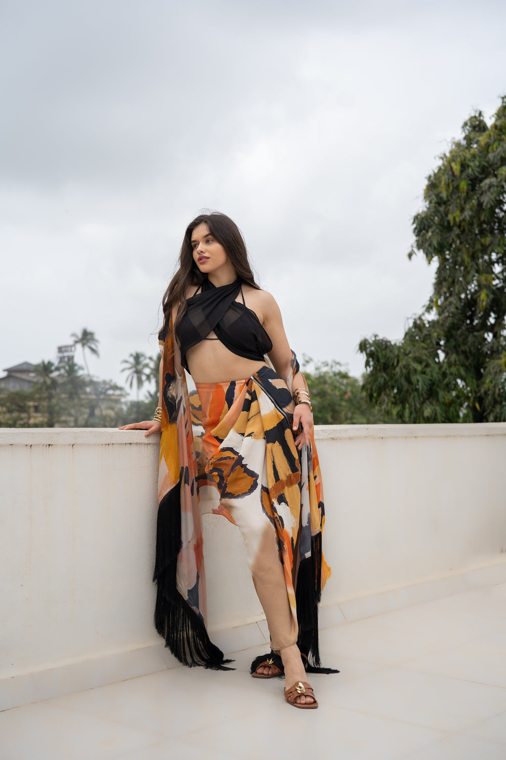 The Bali Tiger Draped Skirt Resort Set