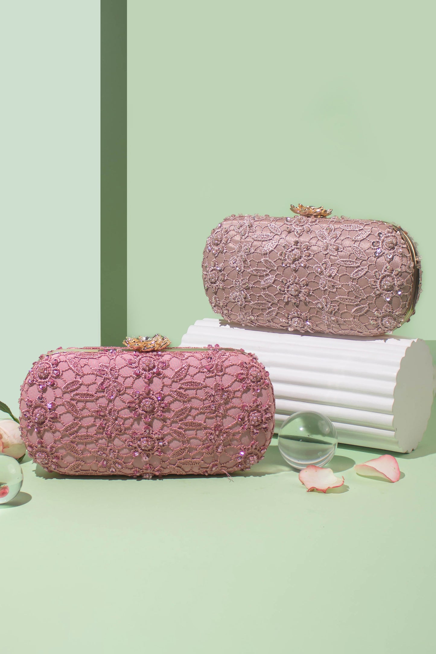 Cordon Capsule Clutch Mauve