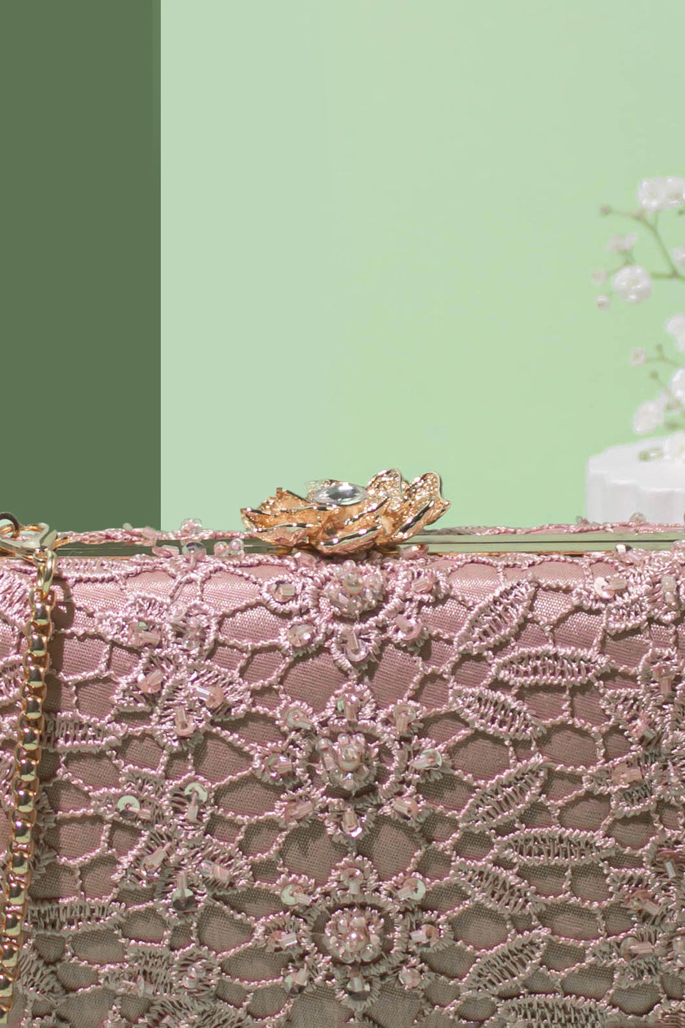 Cordon Capsule Clutch Mauve