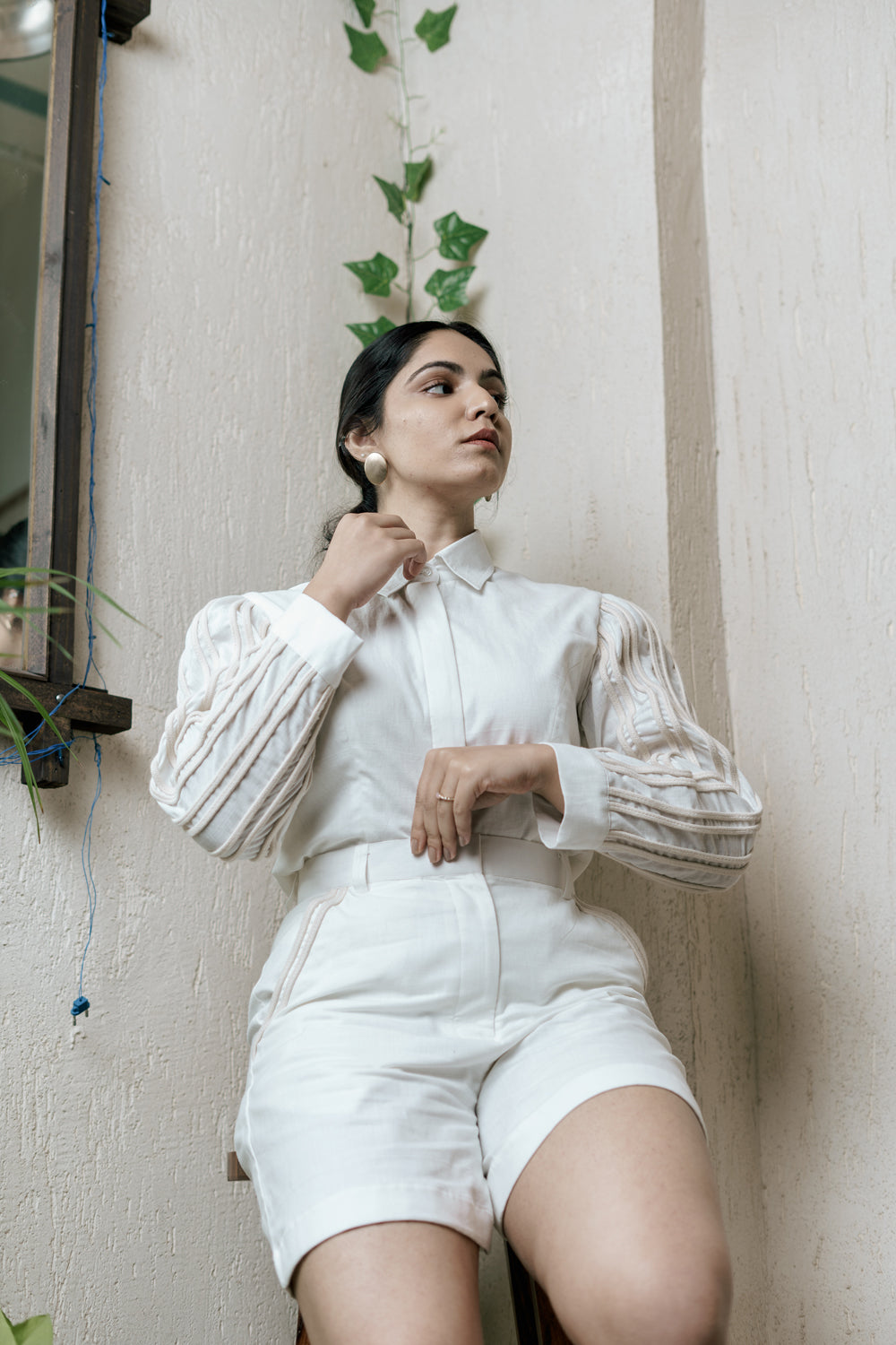 White Khadi Cotton Shirt