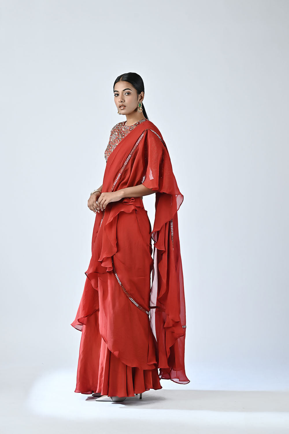 Buy Fabcartz Self Design Semi Stitched Lichi Silk Half Saree With Dupatta  (Maroon) Online at Best Prices in India - JioMart.