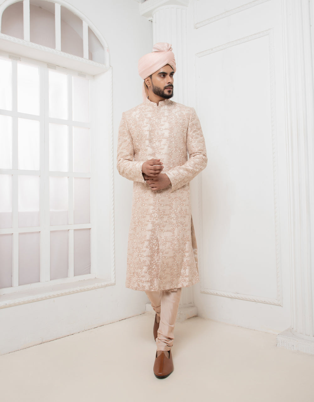 Rose Hand Embroidered Sherwani