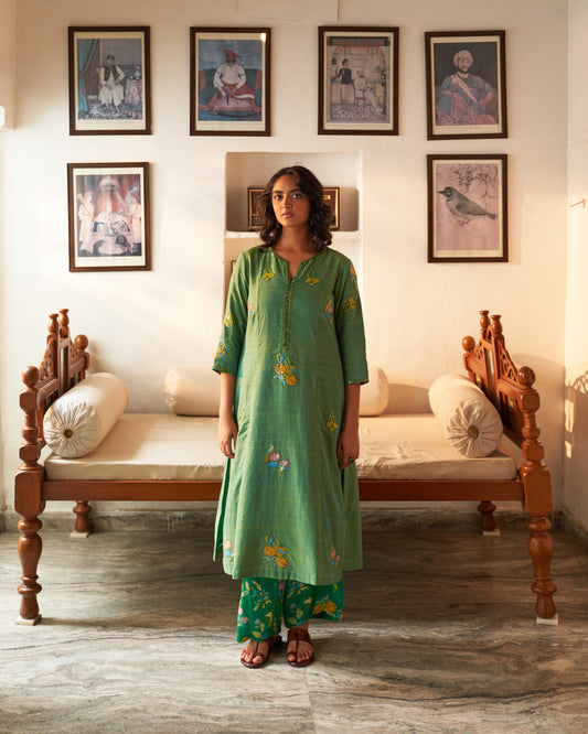 Jhumka Sitara Phool Kurta Set