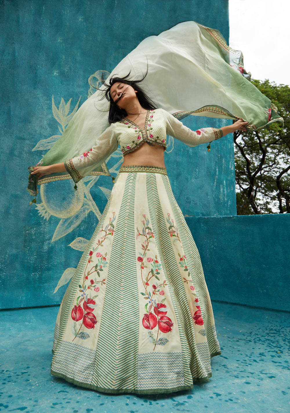 Printed Lehenga with Dupatta