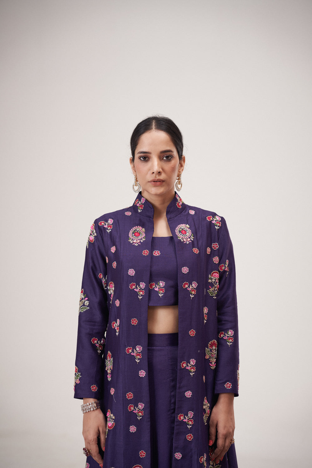 Flora Embroidered Jacket Lehenga Set