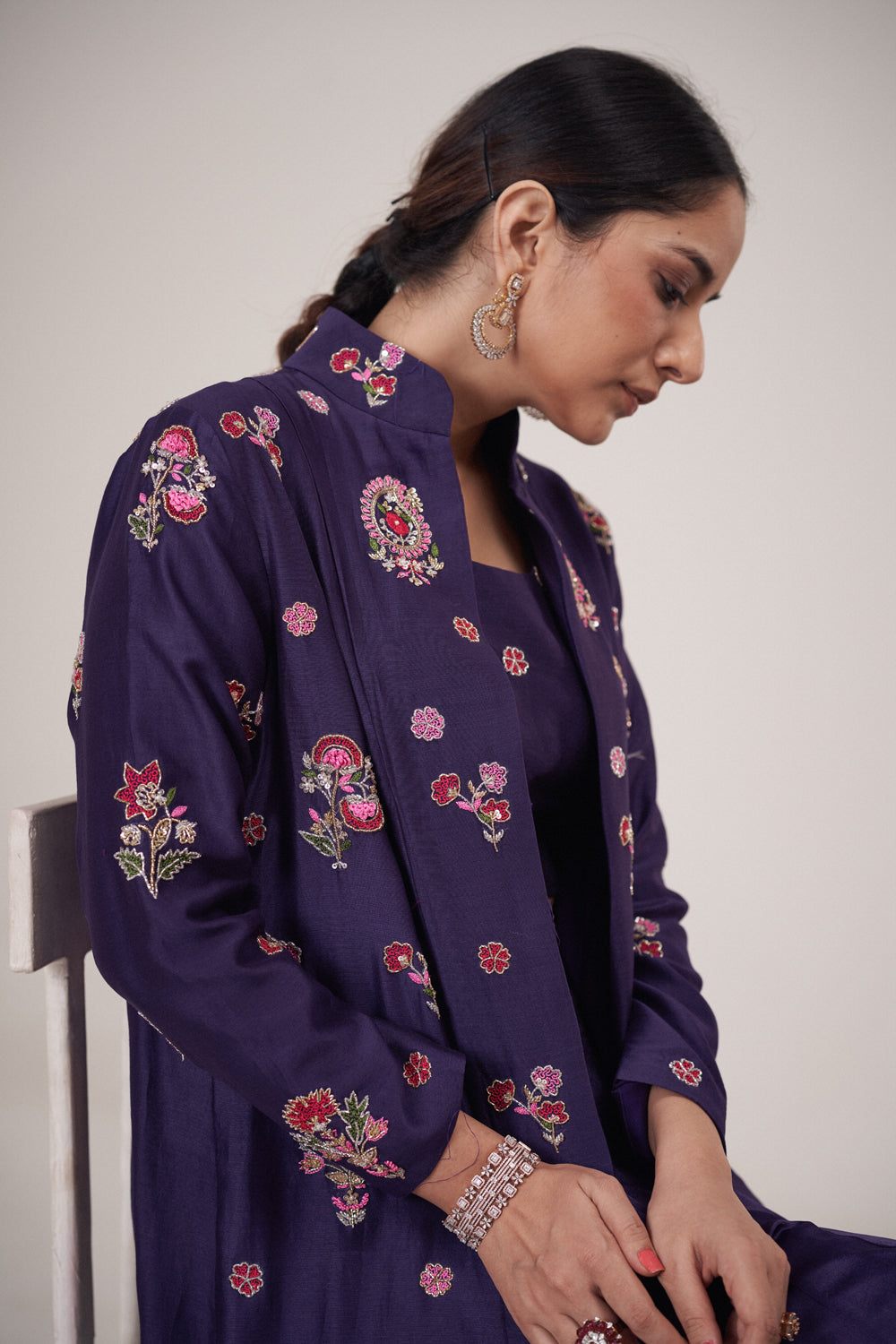 Flora Embroidered Jacket Lehenga Set