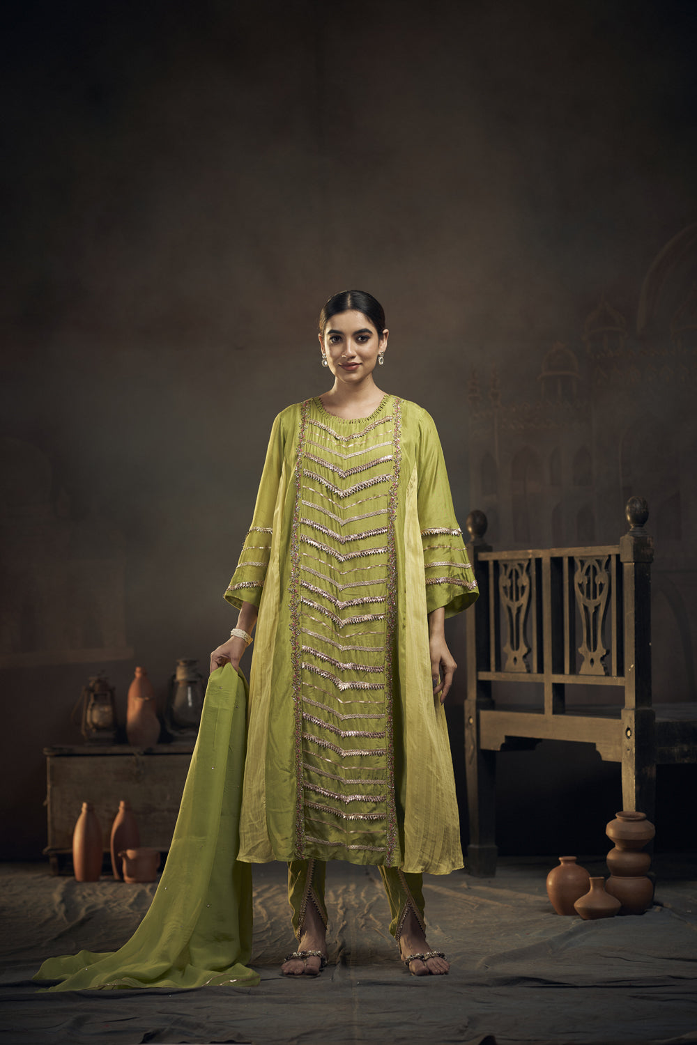 Gota Embroidered Kurta Set