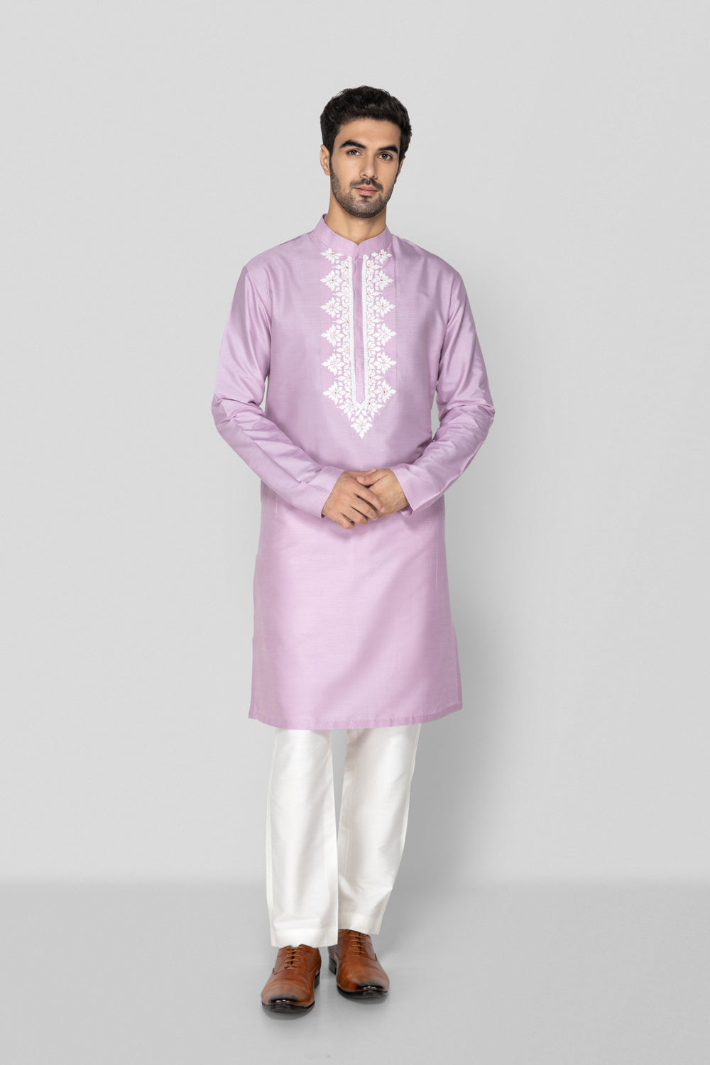 Lavender Applique Kurta Set