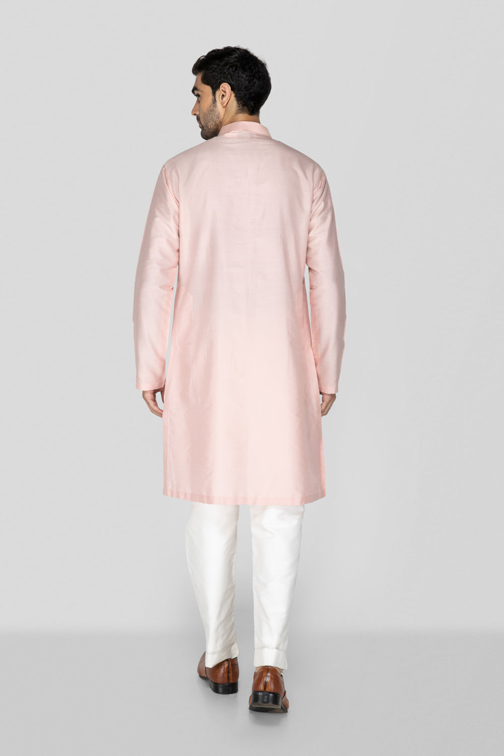 Peach Applique Kurta Set