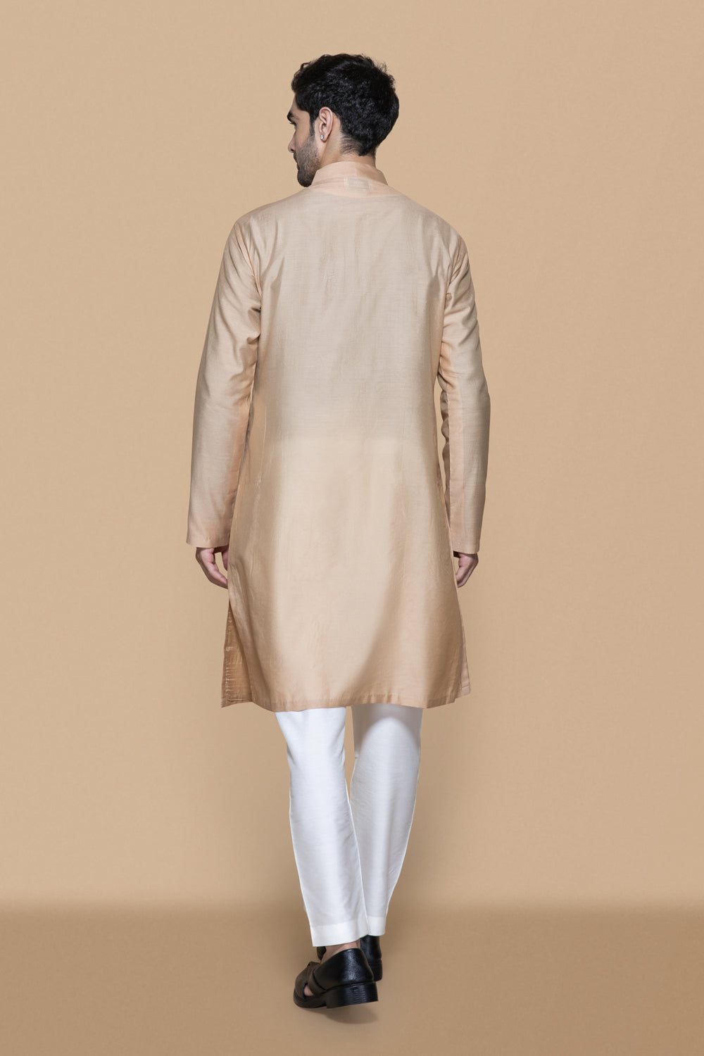 Fawn Mirror Work Kurta Set