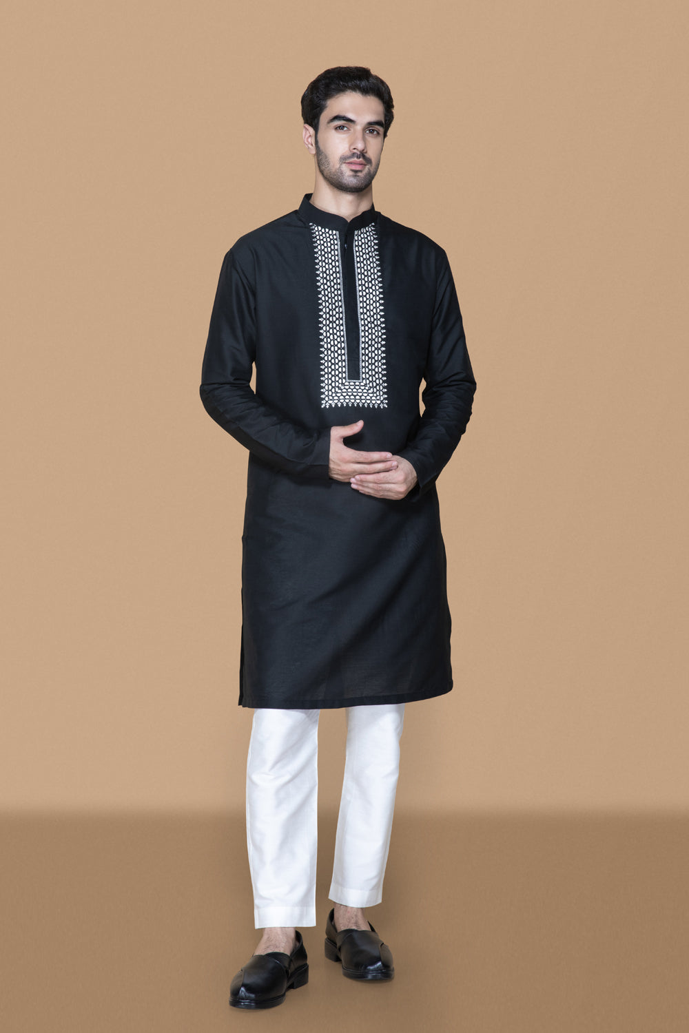 Black Jennifer Silk Kurta Set