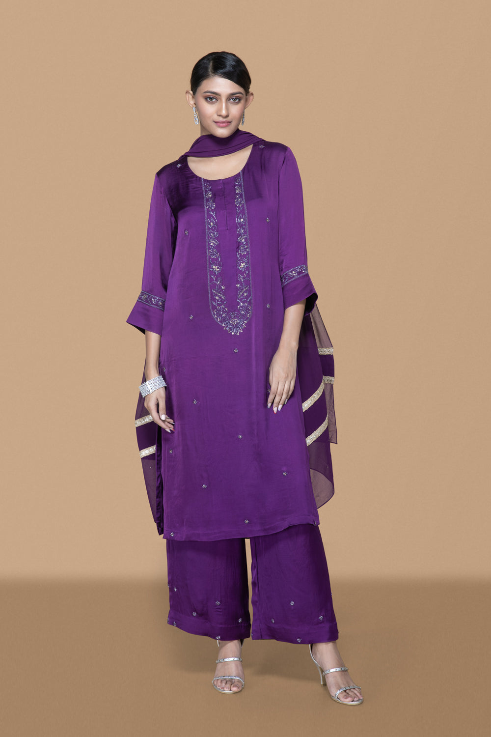 Deep Purple Kurta Set