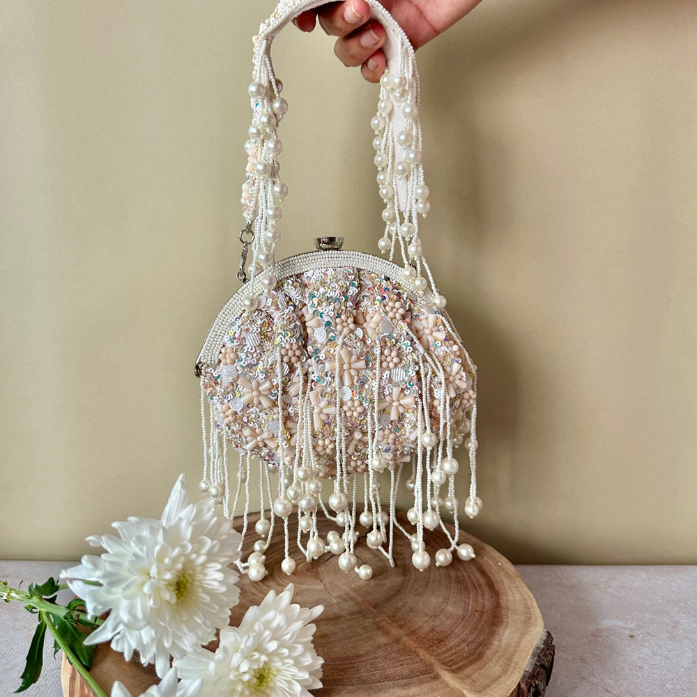 Ivory Sequin Enchantment Bag