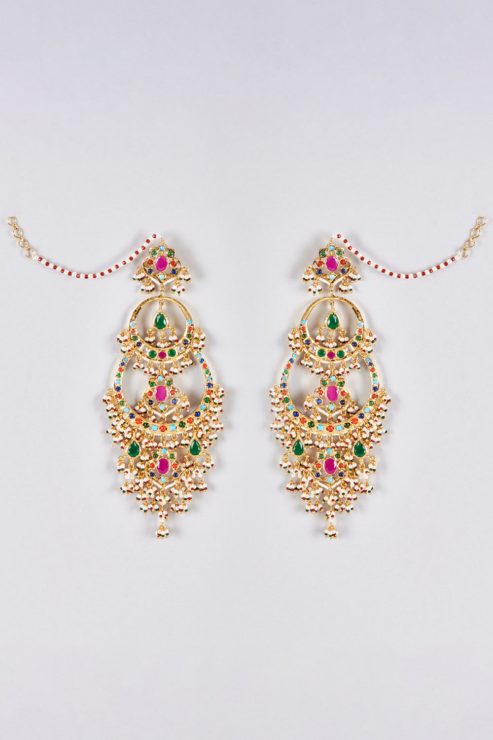 Aflaat Earrings 22 kt Gold Plated