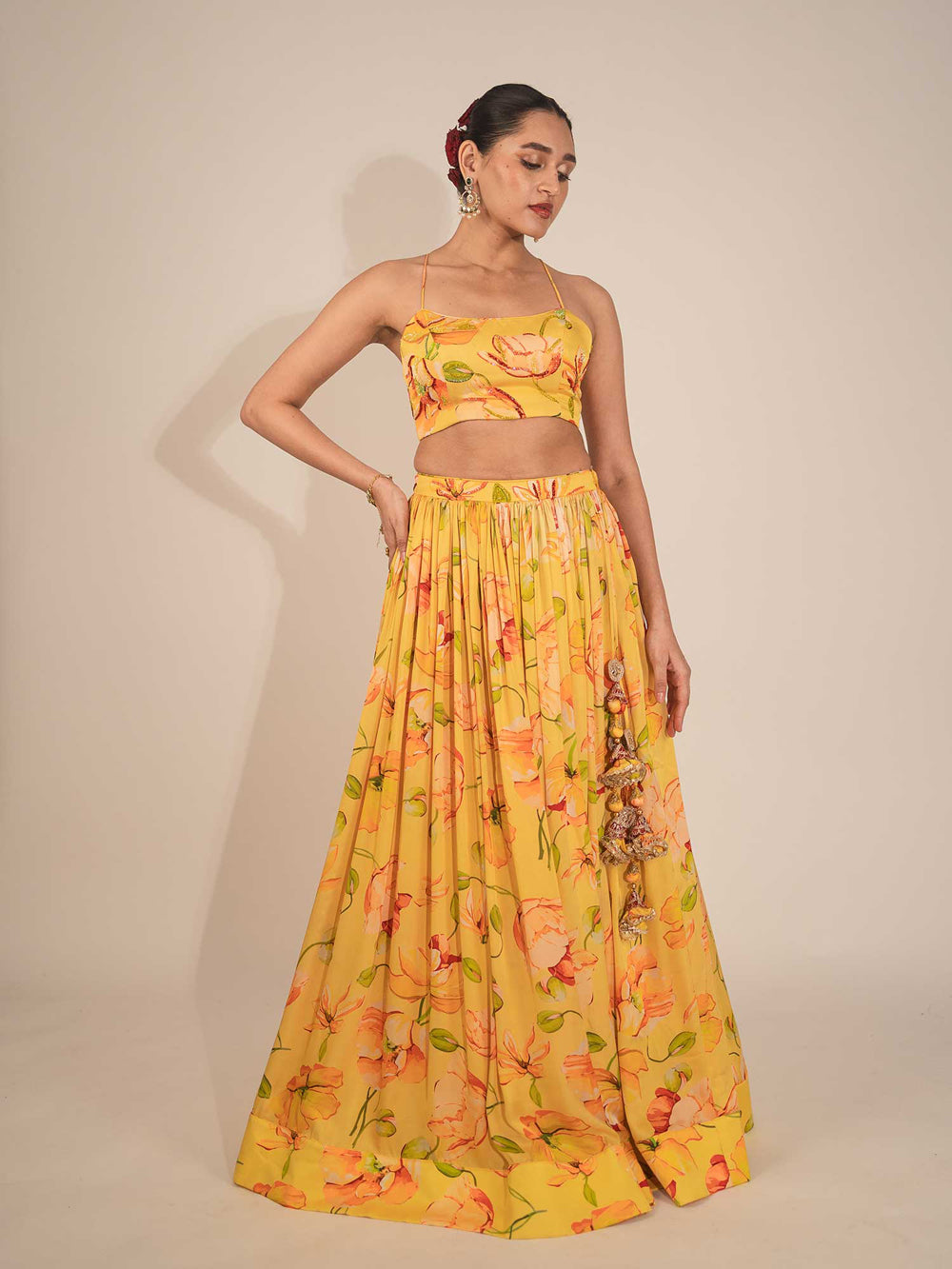 Yellow Peony Lehenga