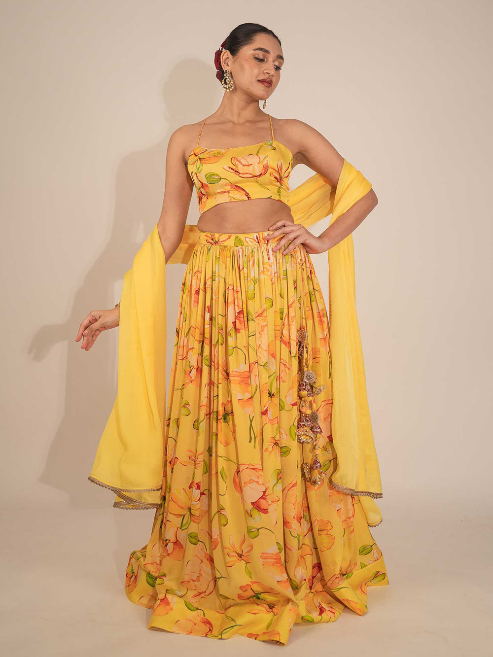 Yellow Peony Lehenga