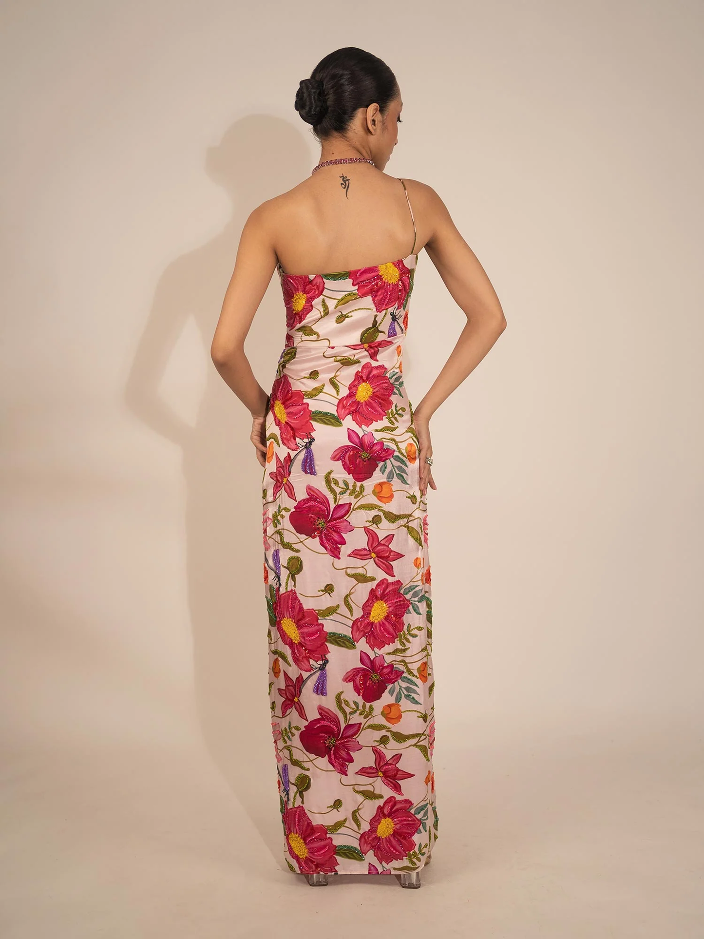 Pink Dragonfly Maxi Dress