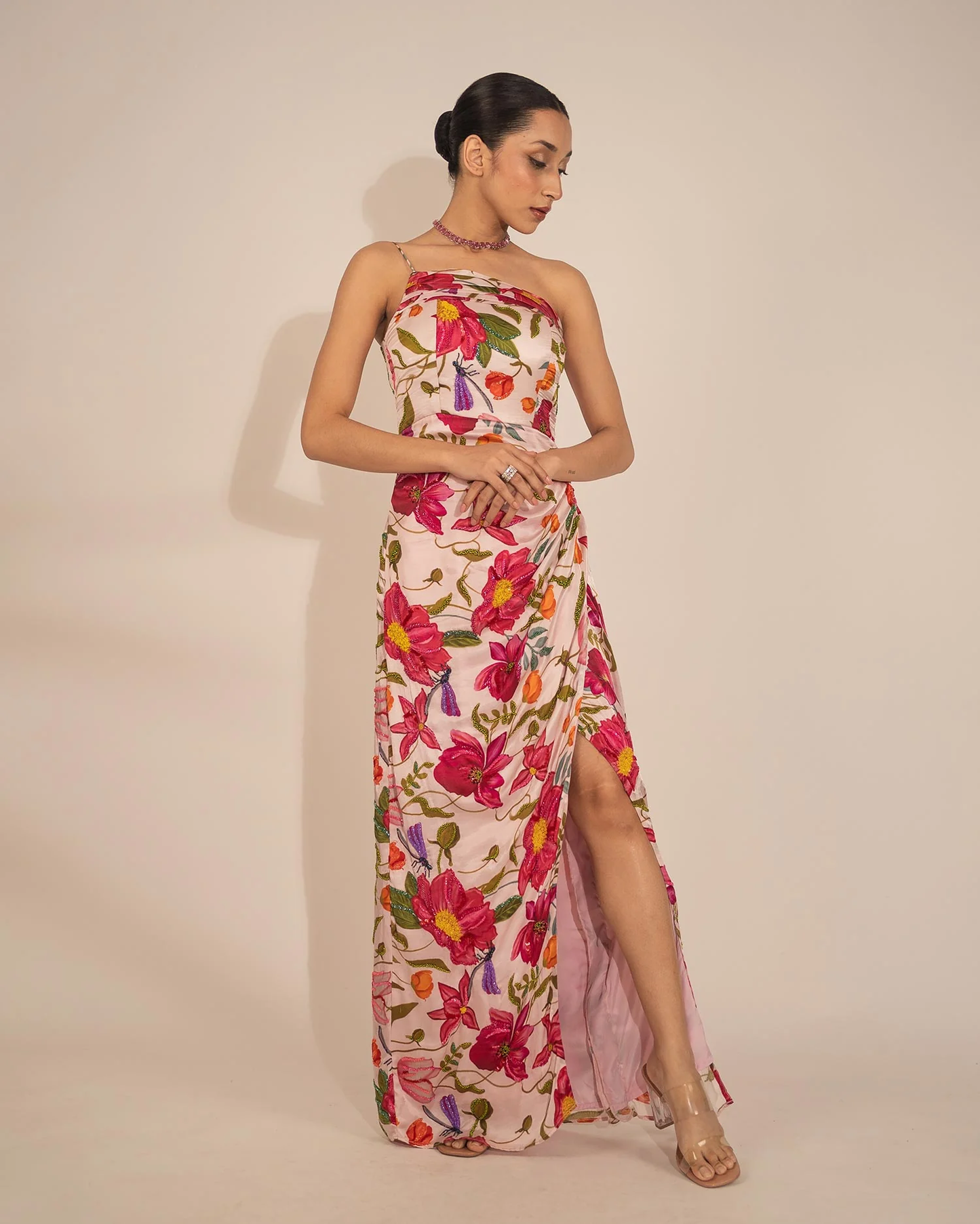 Pink Dragonfly Maxi Dress