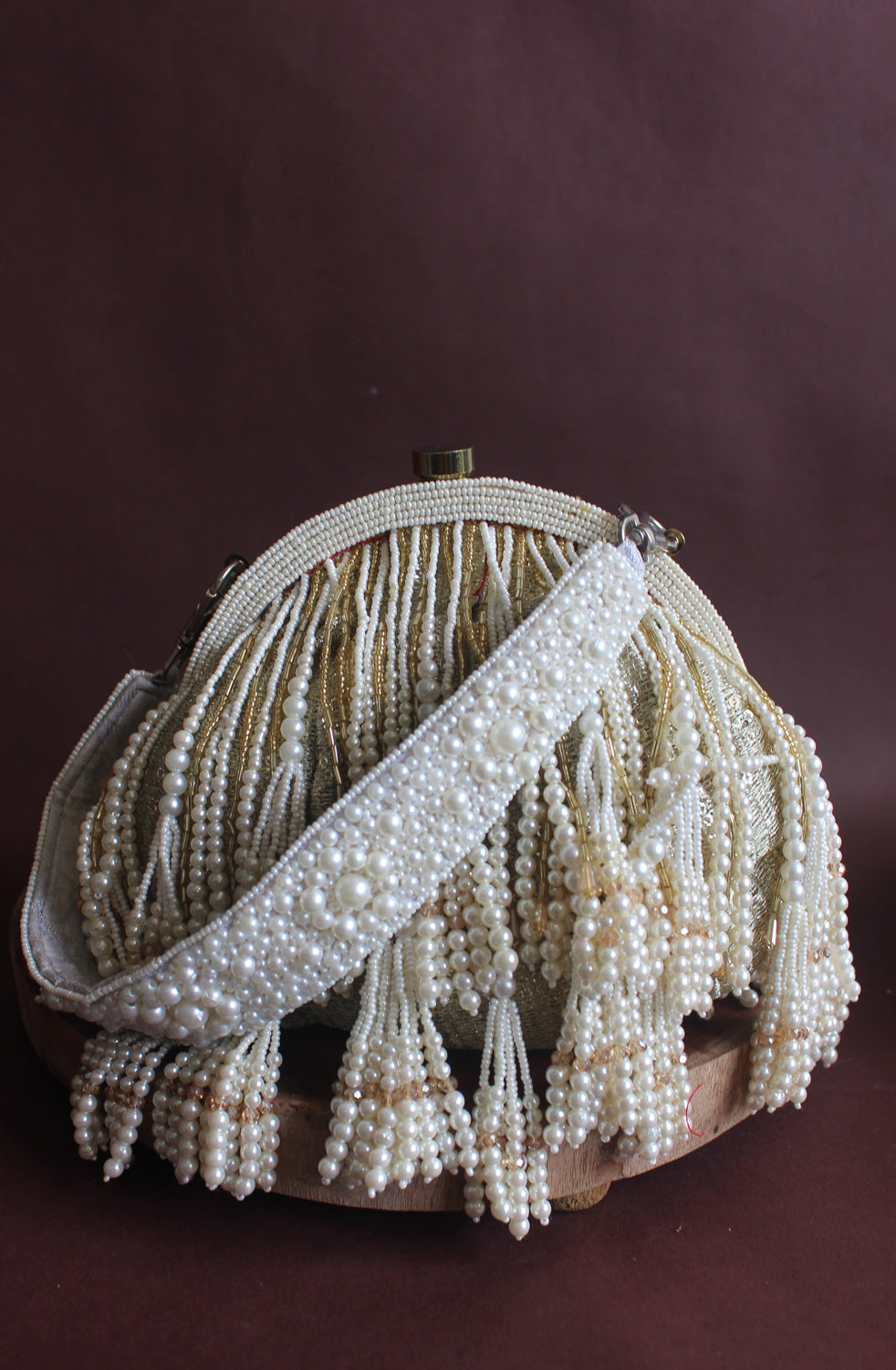 Layered Gilt Gold Bag