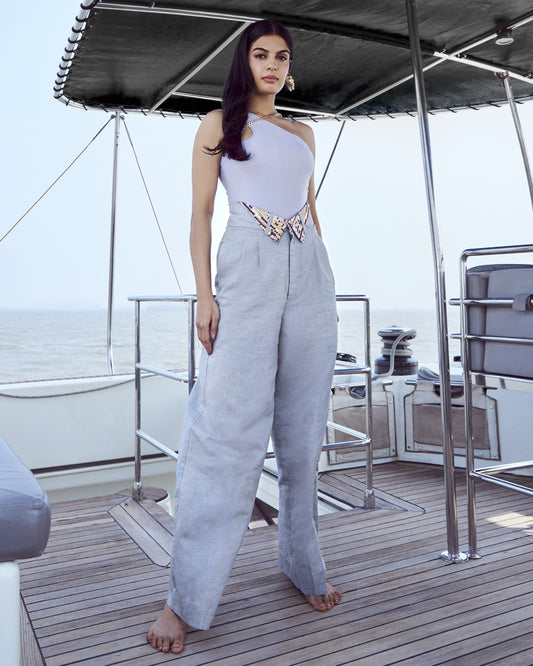 Pleated High Waist Pants