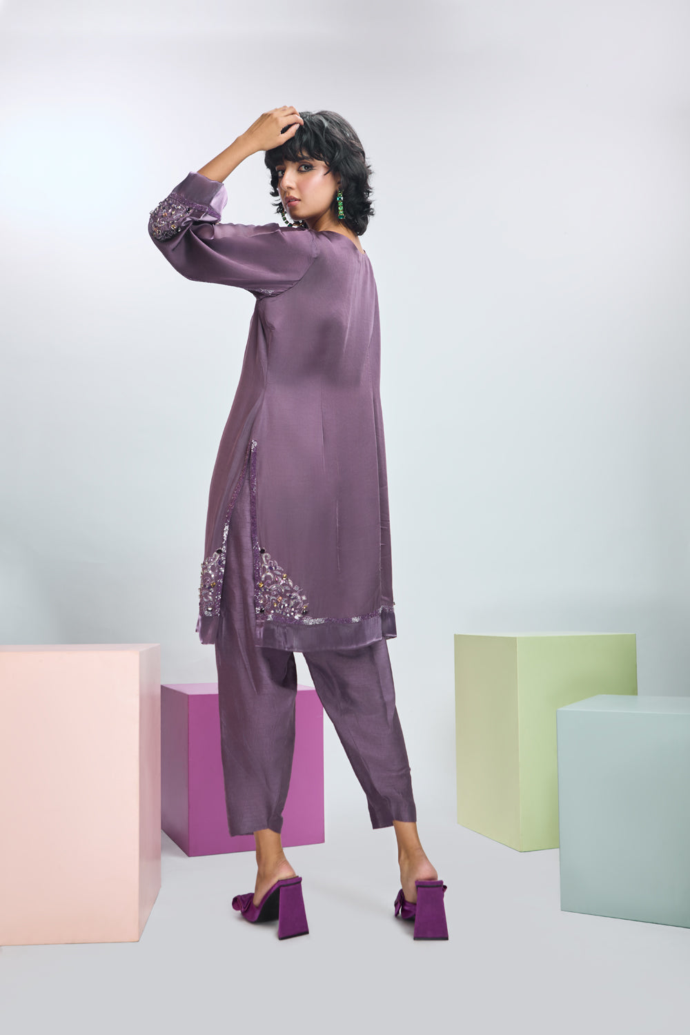 Placement Embroidered Kurta With Pant