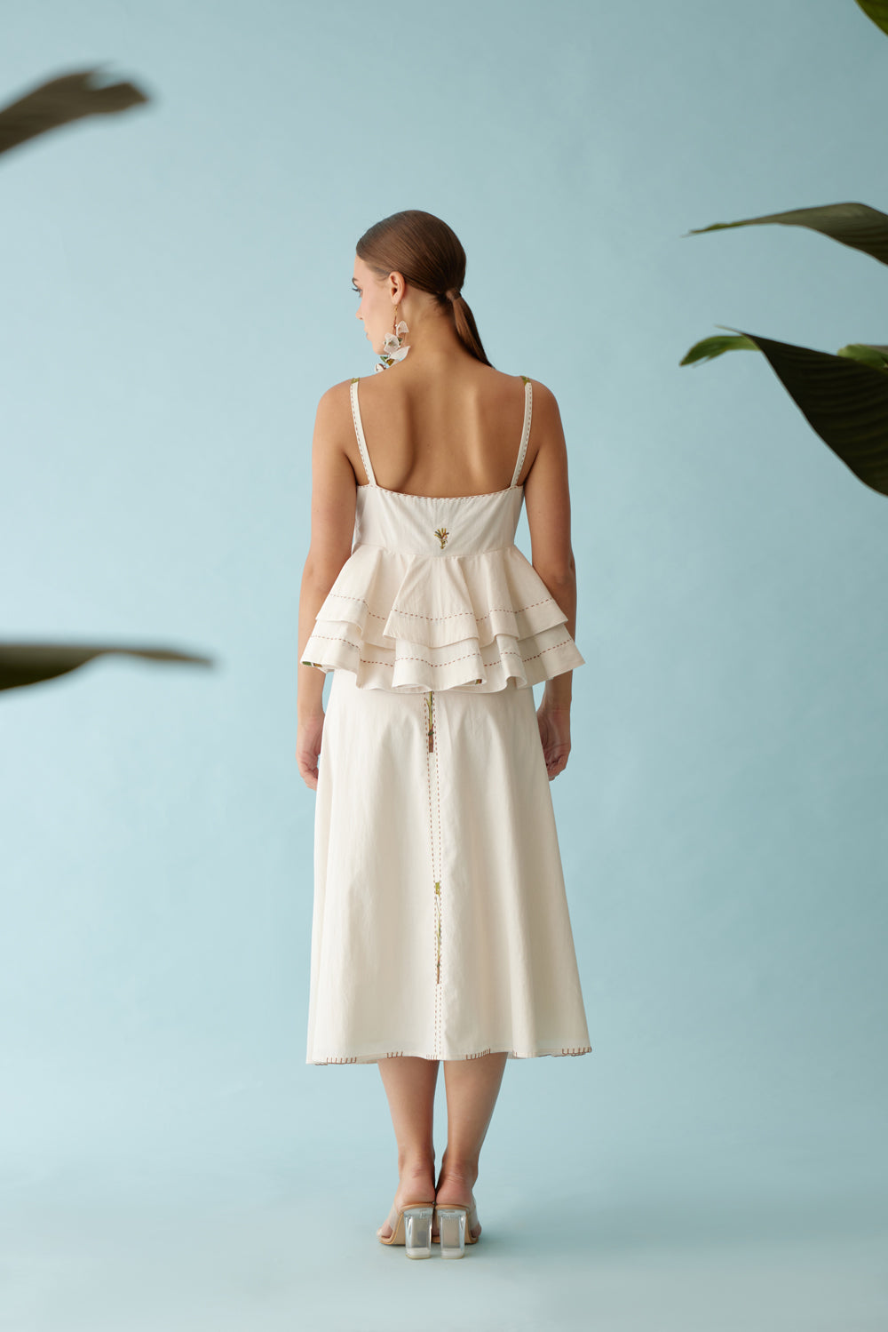 Cream A-Line Skirt