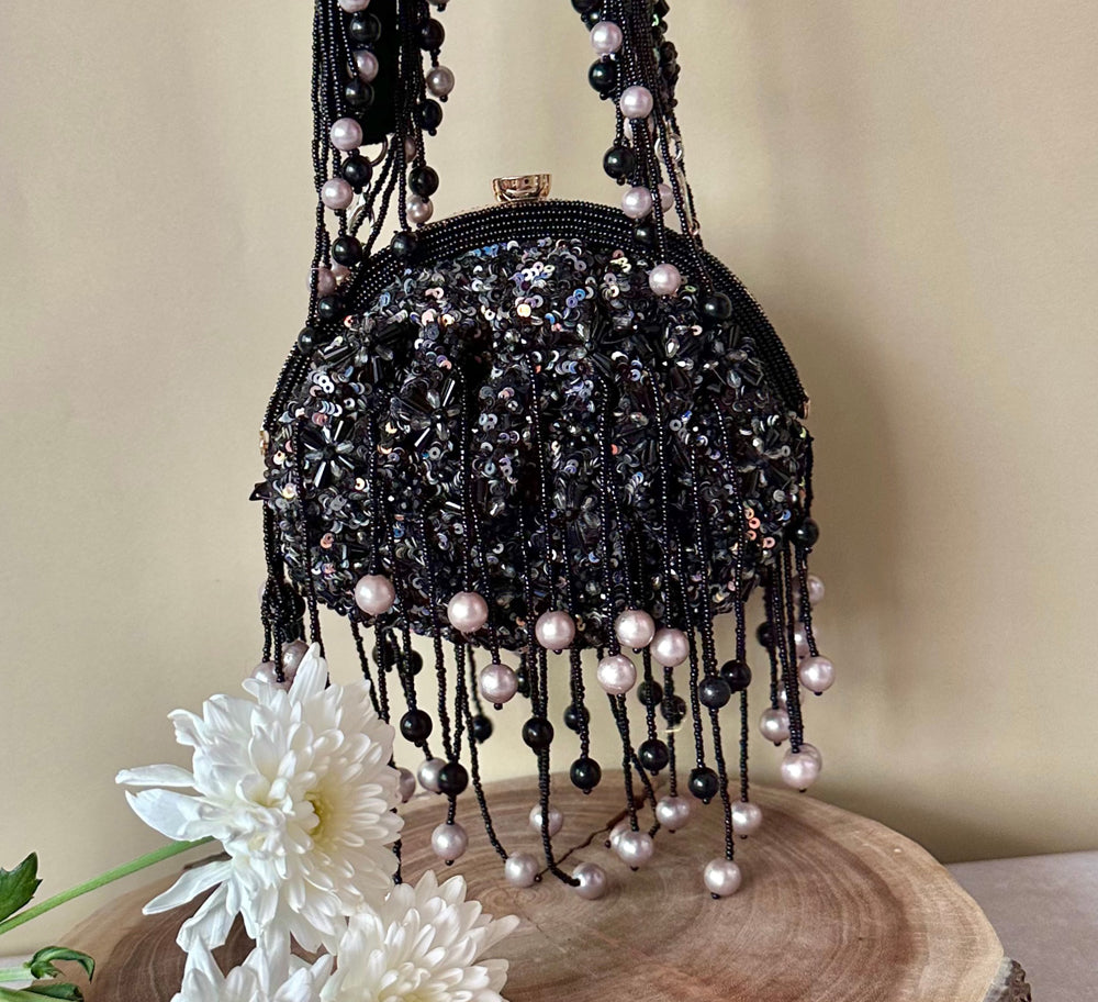 Noir Sequin Enchantment Bag