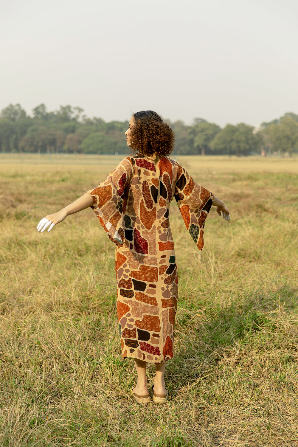 Watch Out Geometric Print Maxi Dress