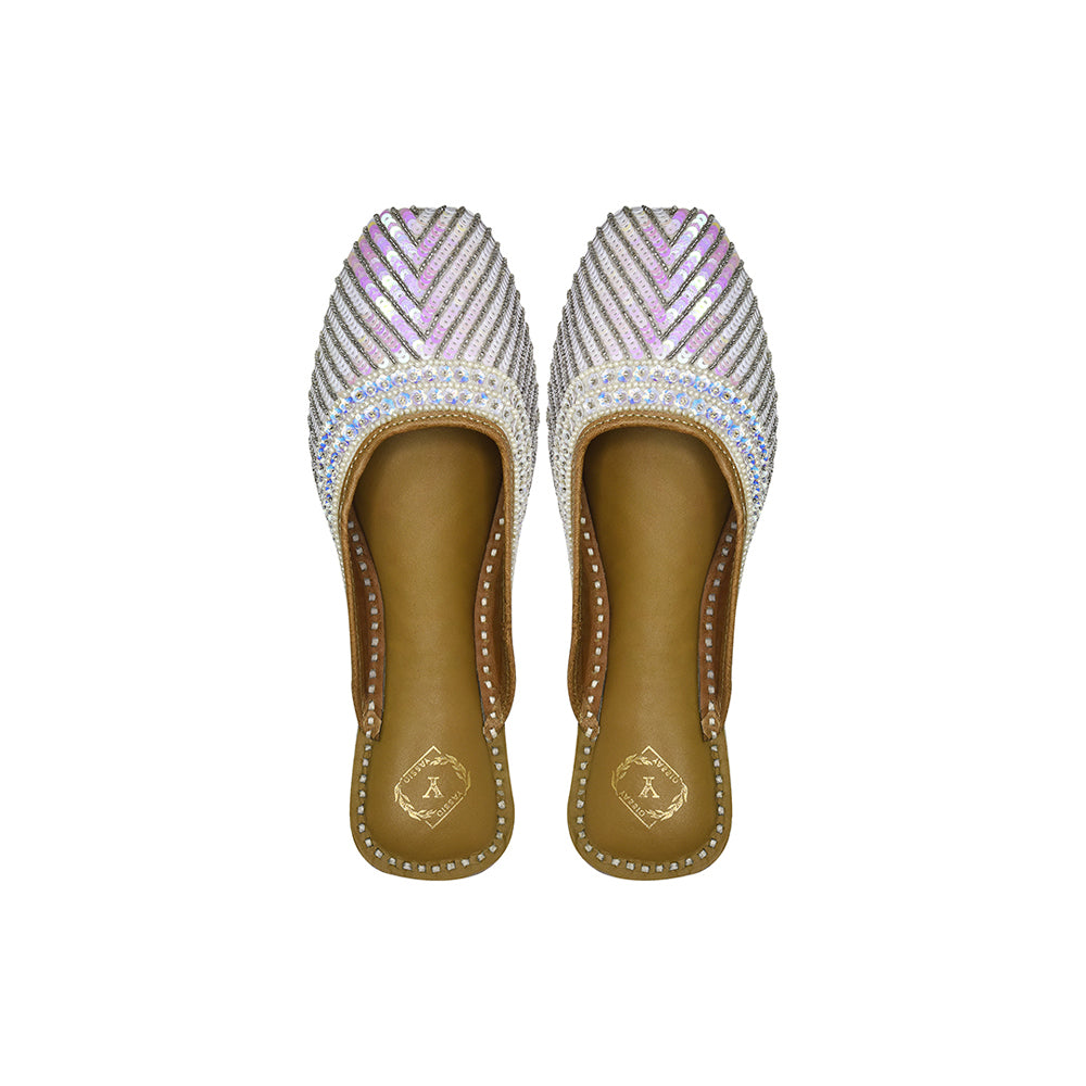 Paaik Sequin Embroidered Mules